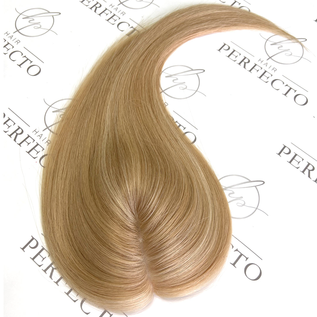 Blonde Human Hair Toppers 3"*5" Female Hair Pieces