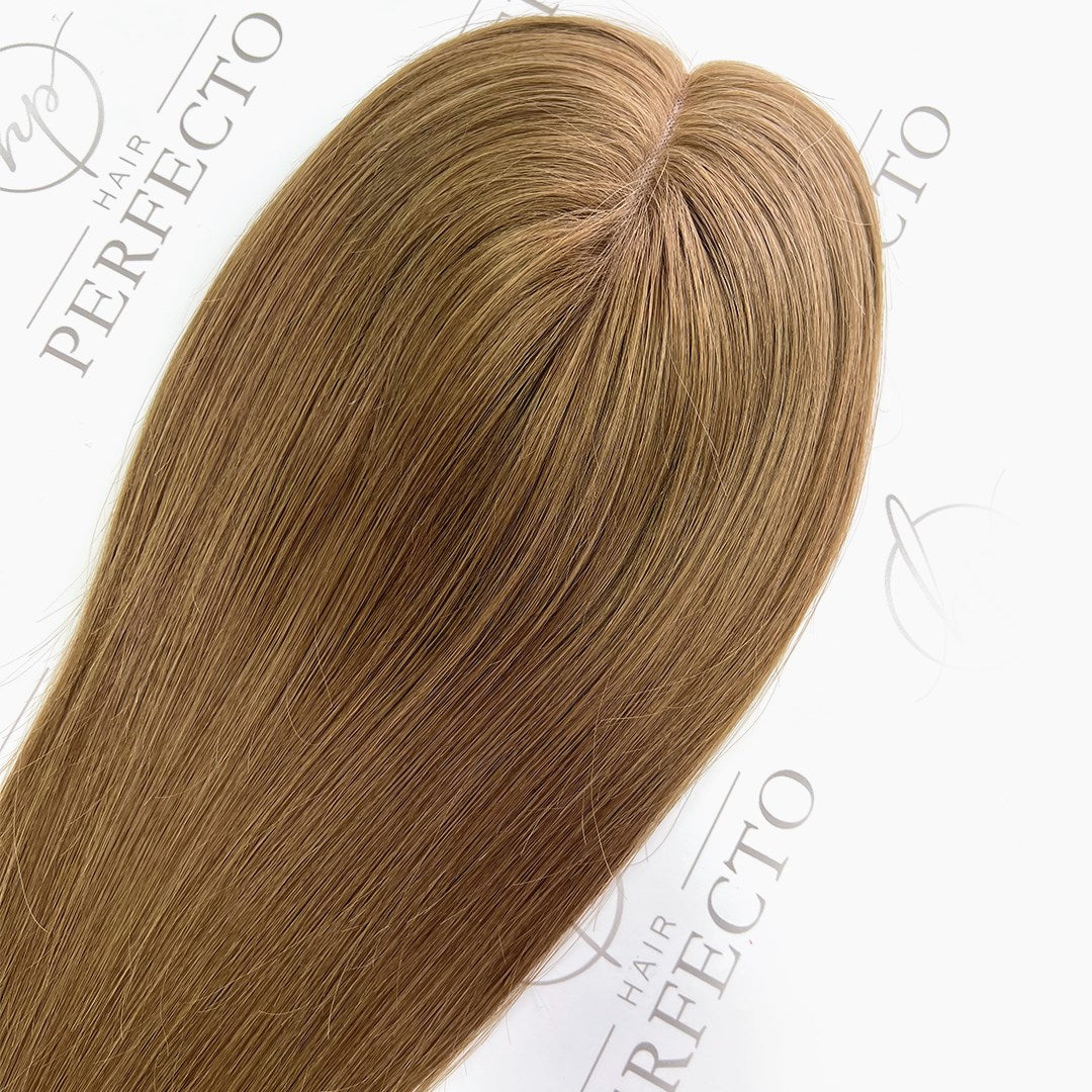 Best Human Hair Toppers For Thinning Crown Light Brown 3*5" Hair Pieces