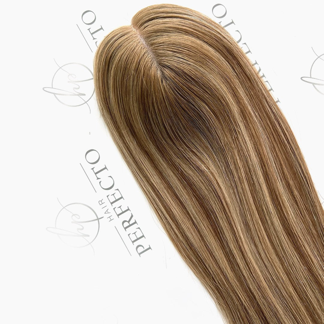 3"x5" Small Hair Toppers Balayage Color Human Hair Topper