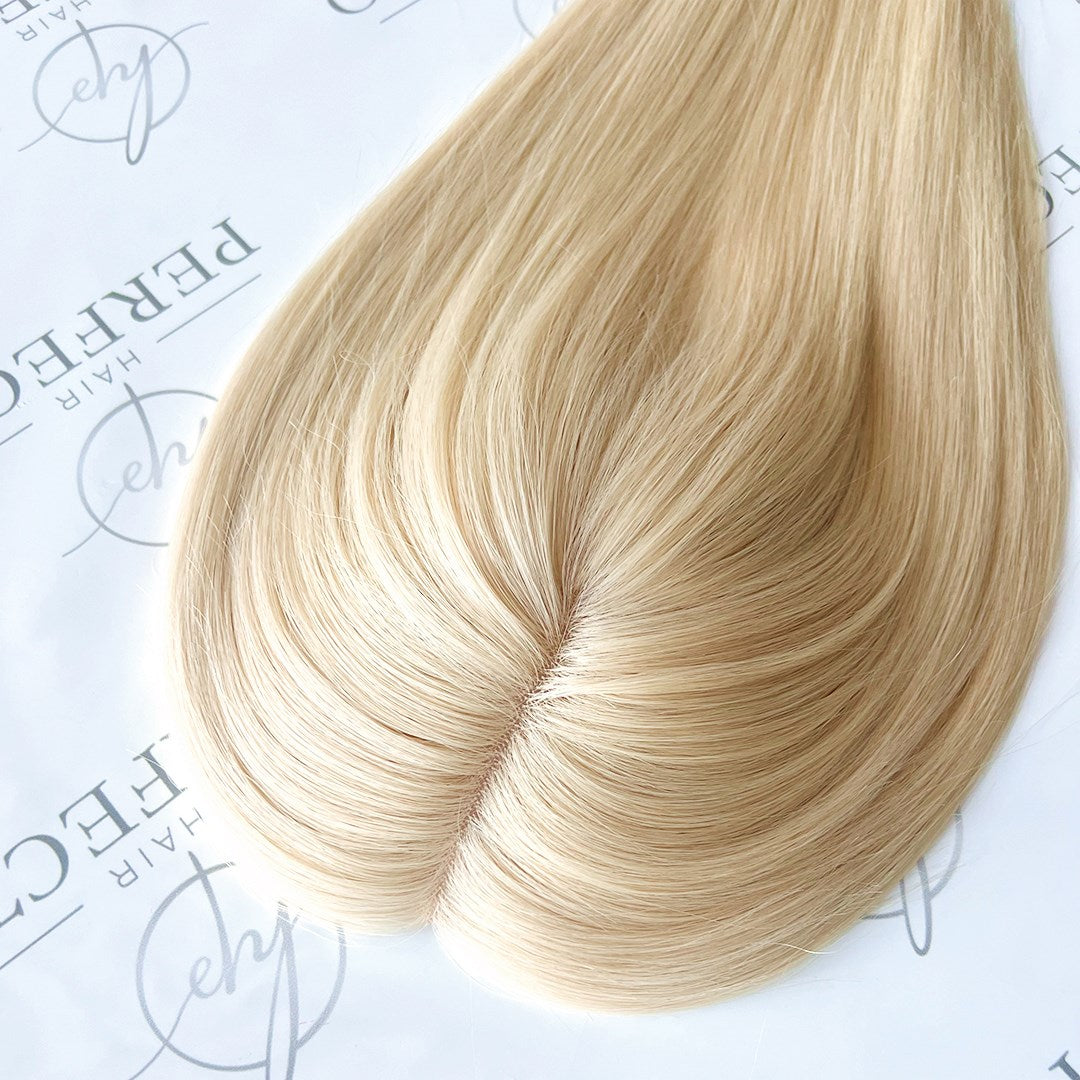 Hair Toppers for Thin Hair |5* 6" Platinum Blonde Hair Toppers