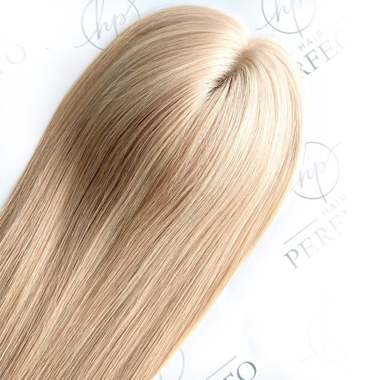 Premium Hair Toppers For Women |5* 6" Balayage Blonde Hair Pieces