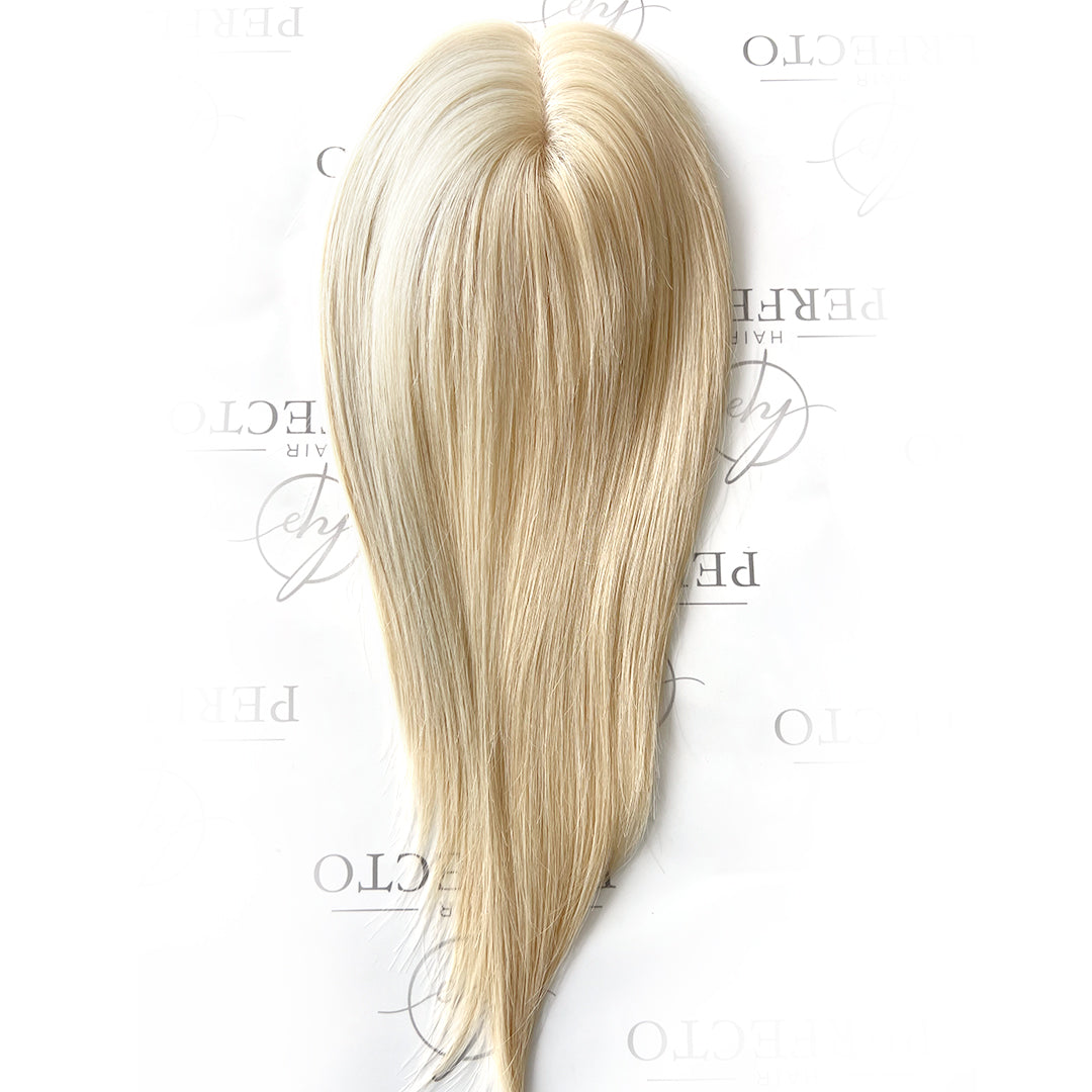 4"x6" Human Hair Wiglets Blonde Female Hair Toppers