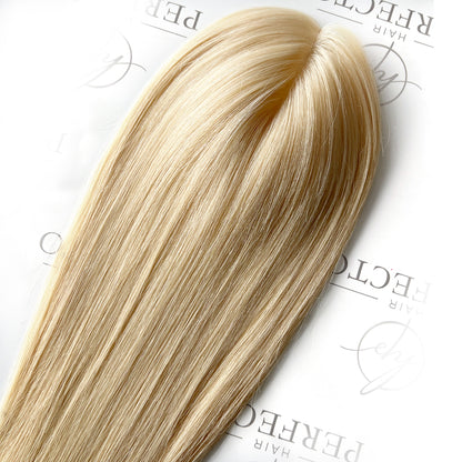 5” x 6" Full Hand Tied Human Hair Toppers Blonde Human Hair Pieces