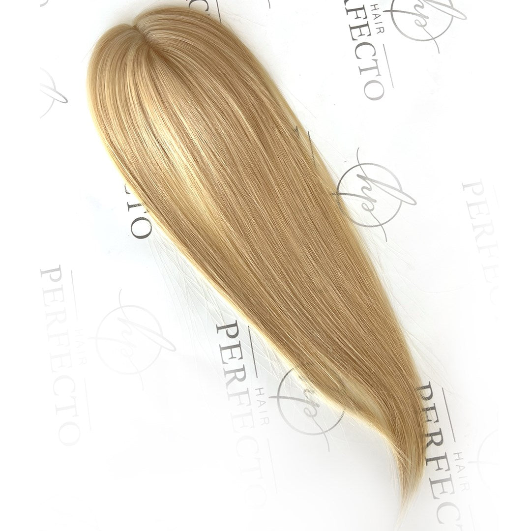 Blonde Mini Human Hair Toppers 3x2 Small Base Hair Pieces For Women