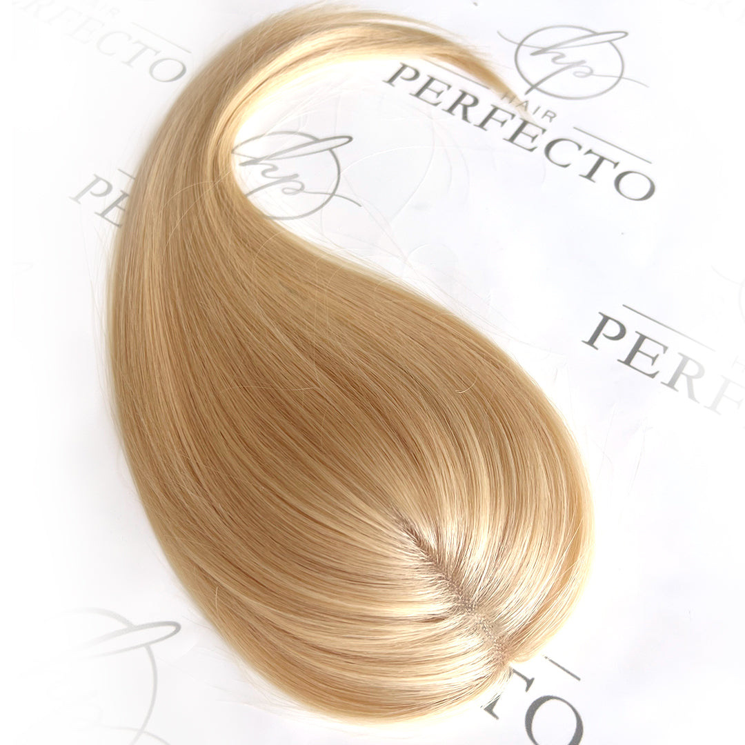 Blonde Mini Human Hair Toppers 3x2 Small Base Hair Pieces For Women