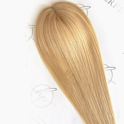 Blonde Mini Human Hair Toppers 3x2 Small Base Hair Pieces For Women