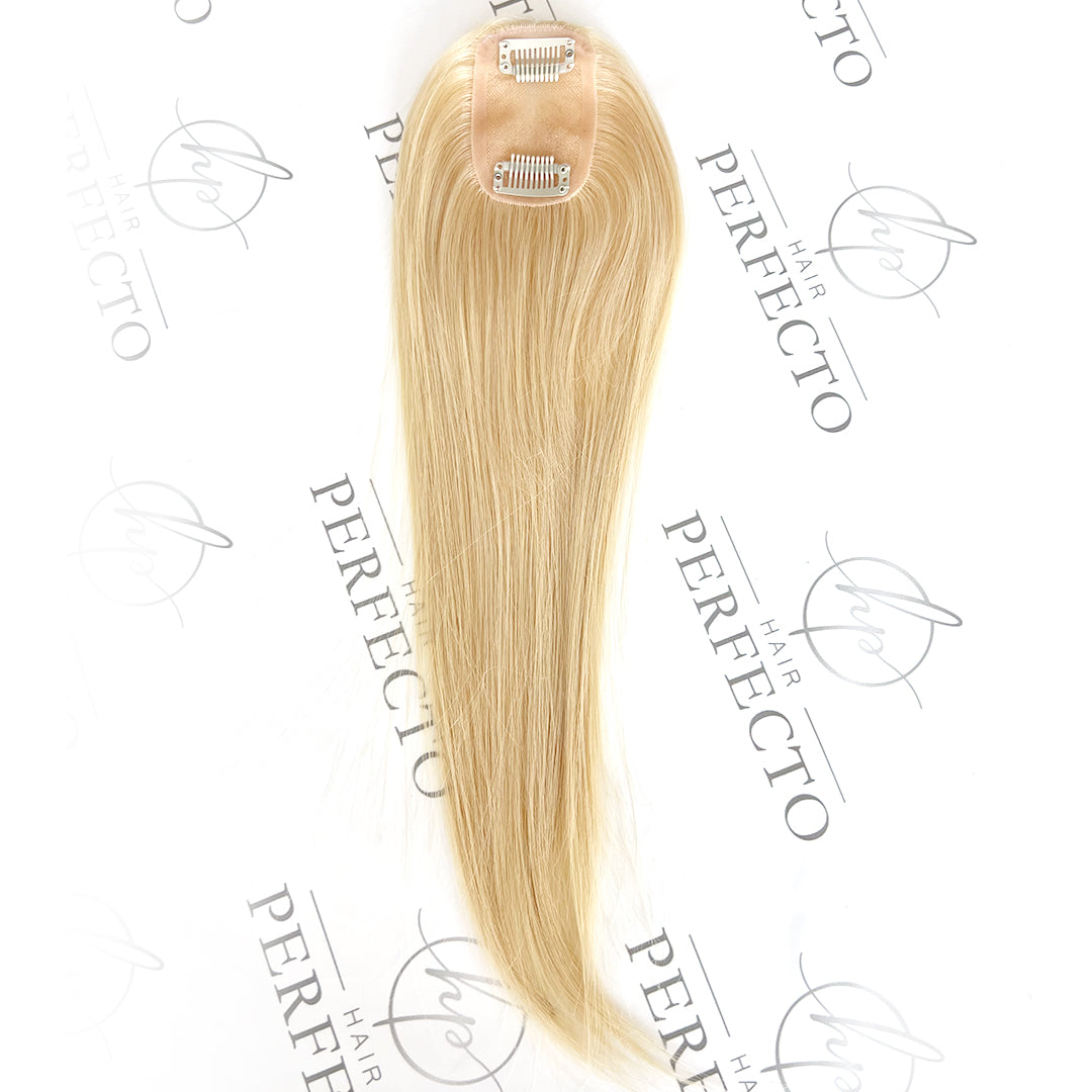 Blonde Mini Human Hair Toppers 3x2 Small Base Hair Pieces For Women