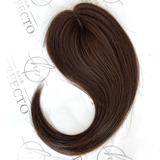 Small Hair Toppers For Hair Loss | 3x2" Mini Hair Pieces Dark Brown Color