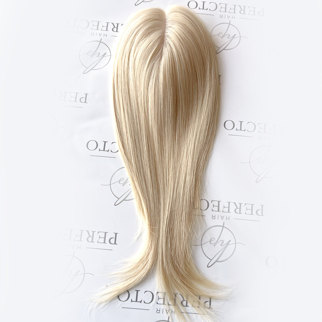 Luxury Blonde Hair Topper For Thinning Crown 3X6 Human Hair Pieces 