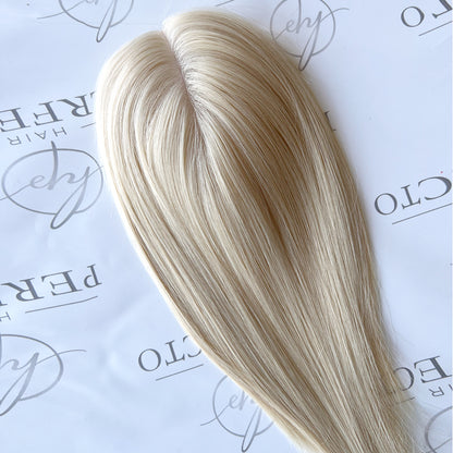 Luxury Blonde Hair Topper For Thinning Crown 3X6 Human Hair Pieces 