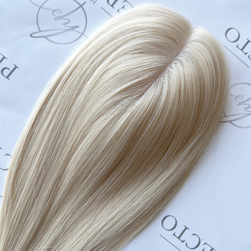 Luxury Blonde Hair Topper For Thinning Crown 3X6 Human Hair Pieces 