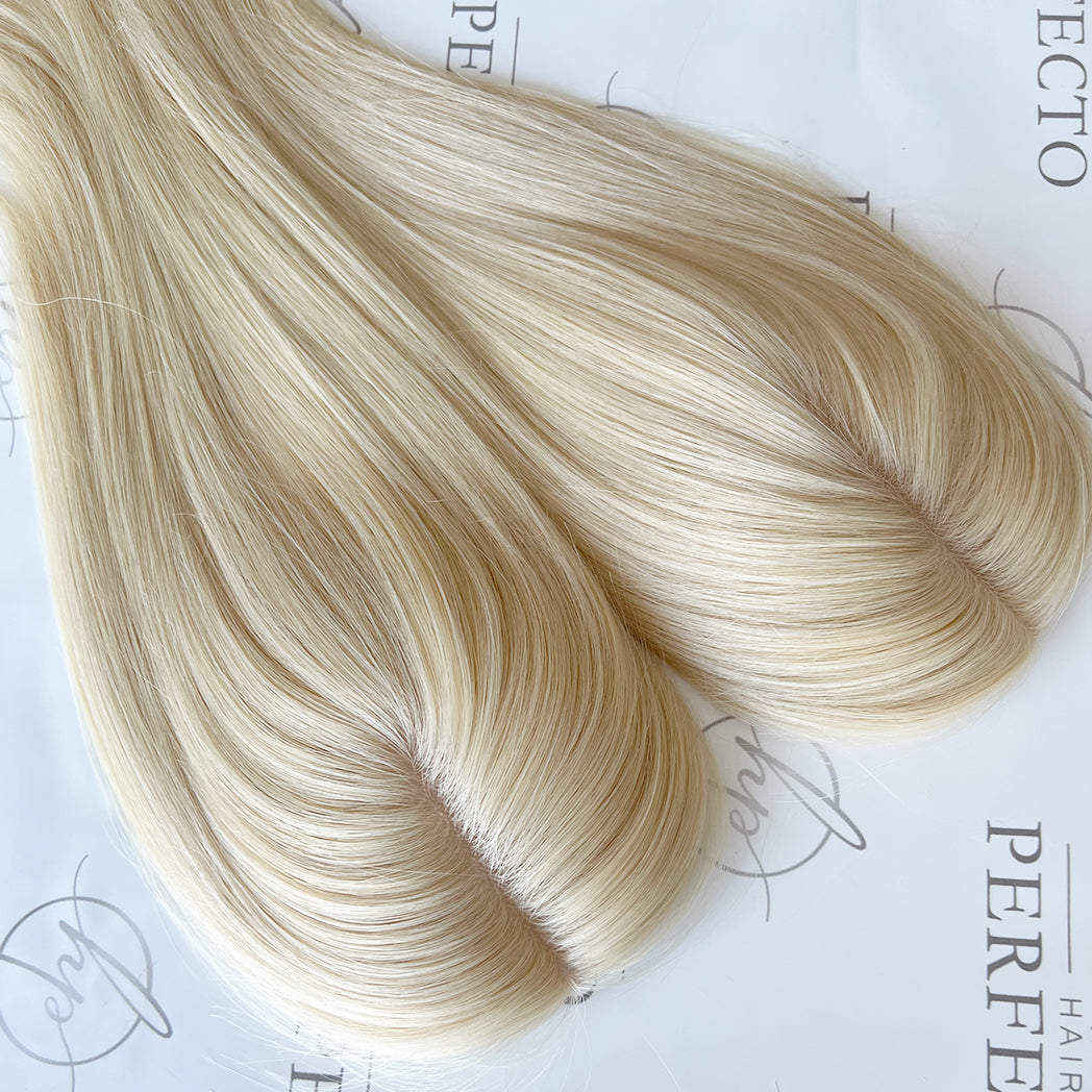 Luxury Blonde Hair Topper For Thinning Crown 3X6 Human Hair Pieces 