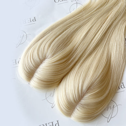 Luxury Blonde Hair Topper For Thinning Crown 3X6 Human Hair Pieces 