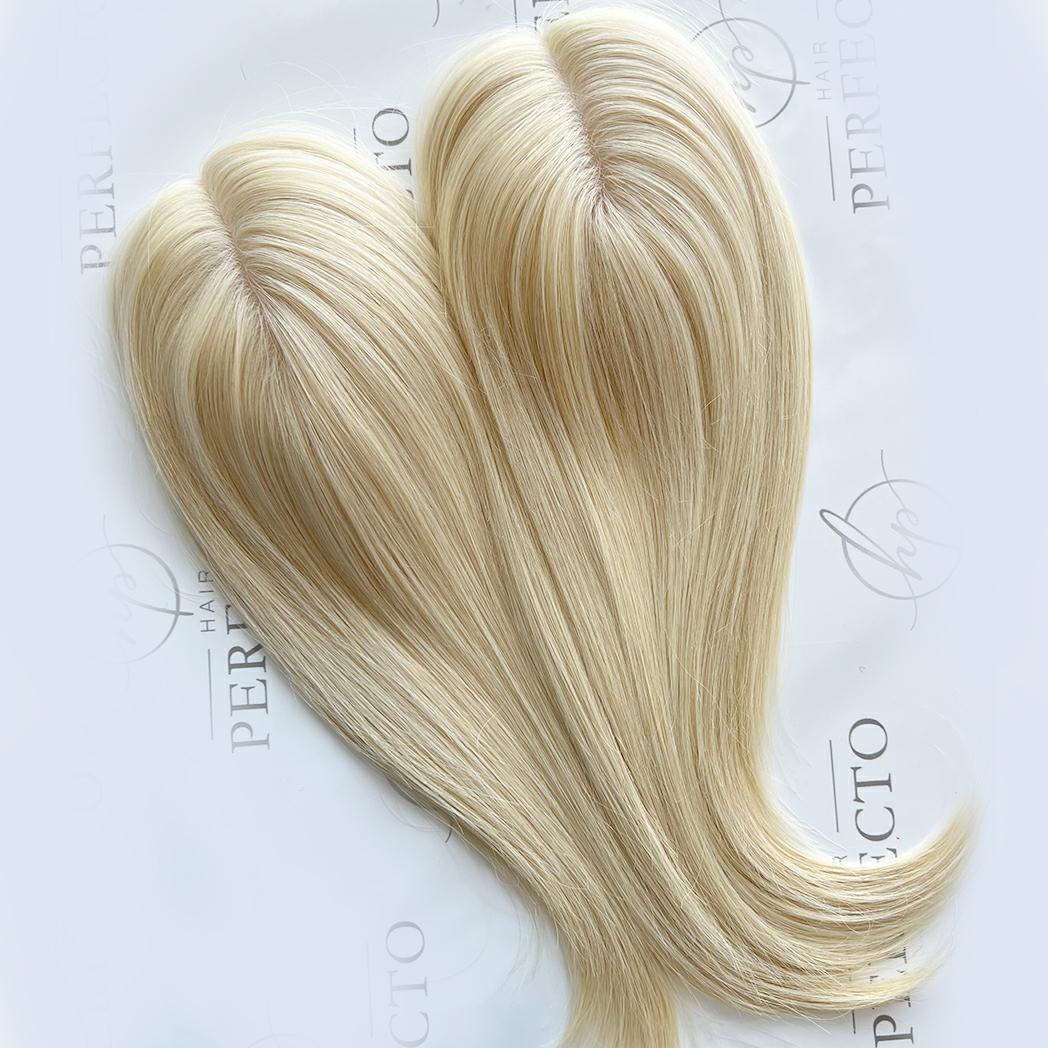 Luxury Blonde Hair Topper For Thinning Crown 3X6 Human Hair Pieces 