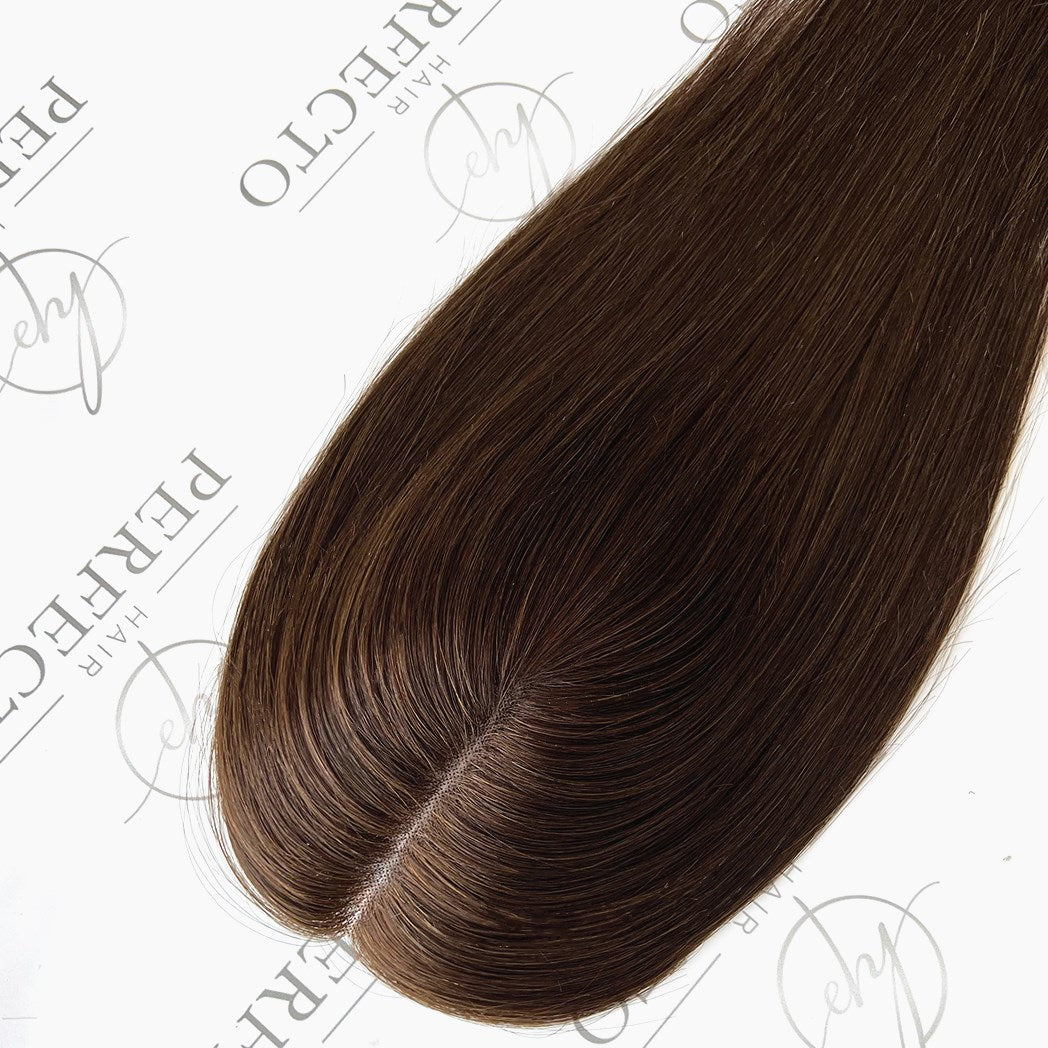 Brown Human Hair Toppers For Thinning Hair 3x6  Hair Pieces For Women