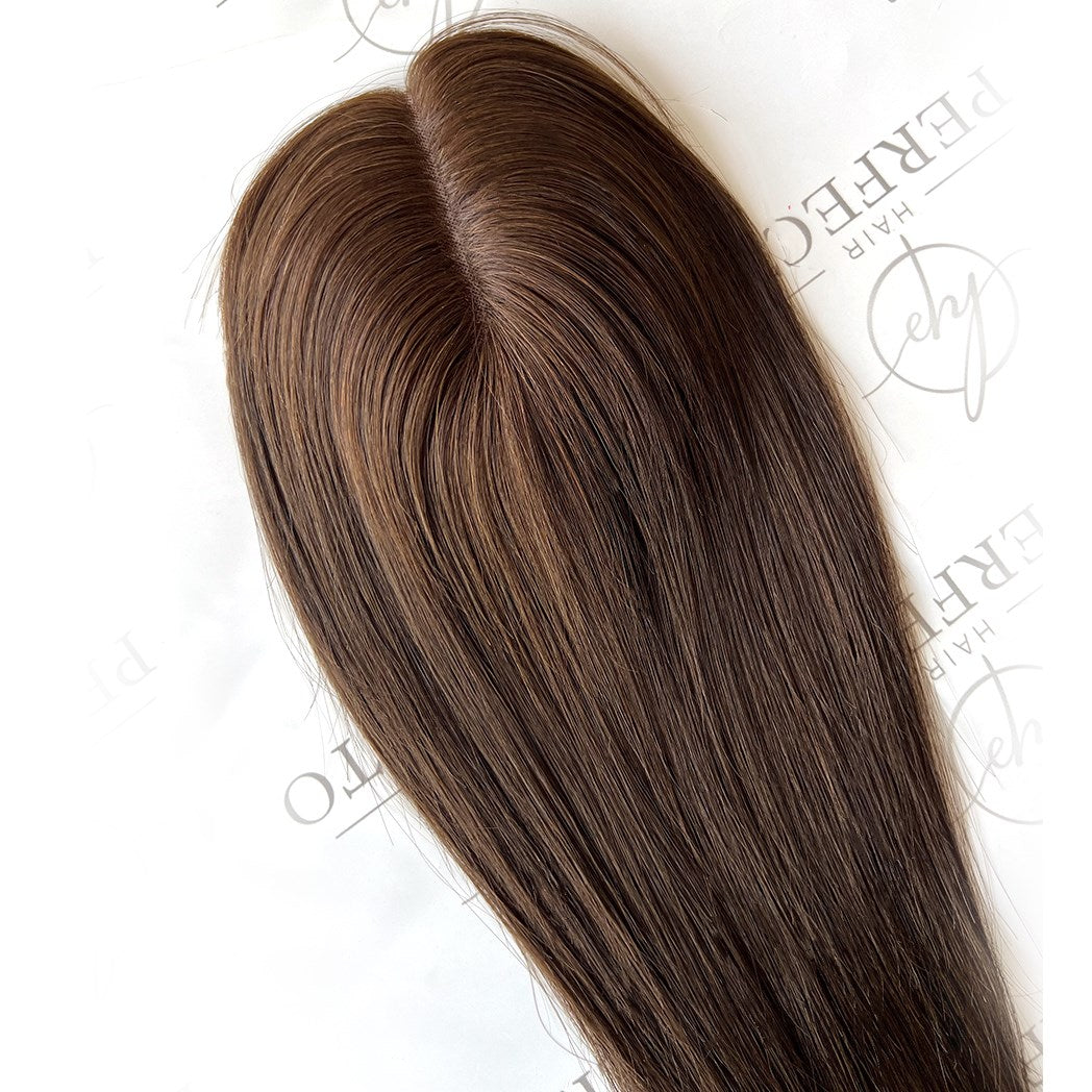 Brown Human Hair Toppers For Thinning Hair 3x6  Hair Pieces For Women