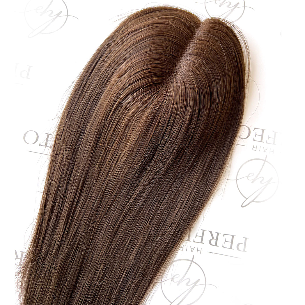 Brown Human Hair Toppers For Thinning Hair 3x6  Hair Pieces For Women