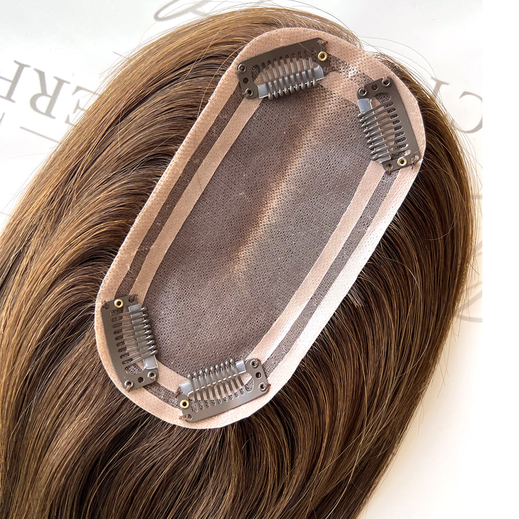 Brown Human Hair Toppers For Thinning Hair 3x6  Hair Pieces For Women