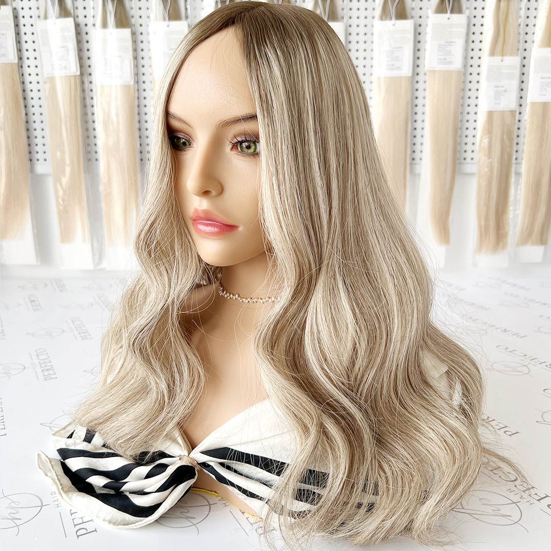 Premium Hair Toppers Silk Base Blonde Shade Hair Topper | Hairperfecto