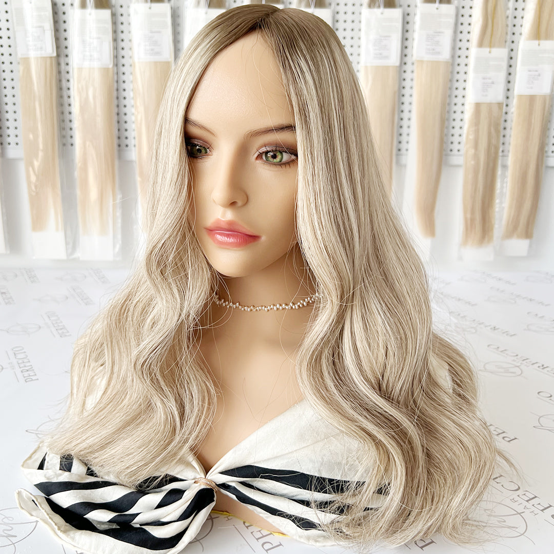 Premium Hair Toppers Silk Base Blonde Shade Hair Topper | Hairperfecto