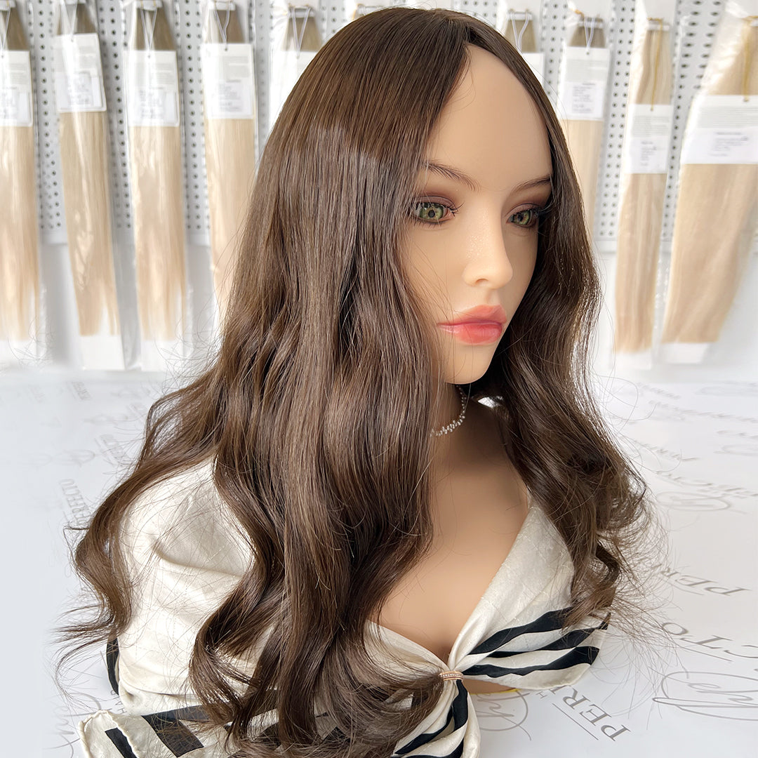 Silk Hair Toppers 8*8 Size Medium Brown Hair Topper | Hairperfecto