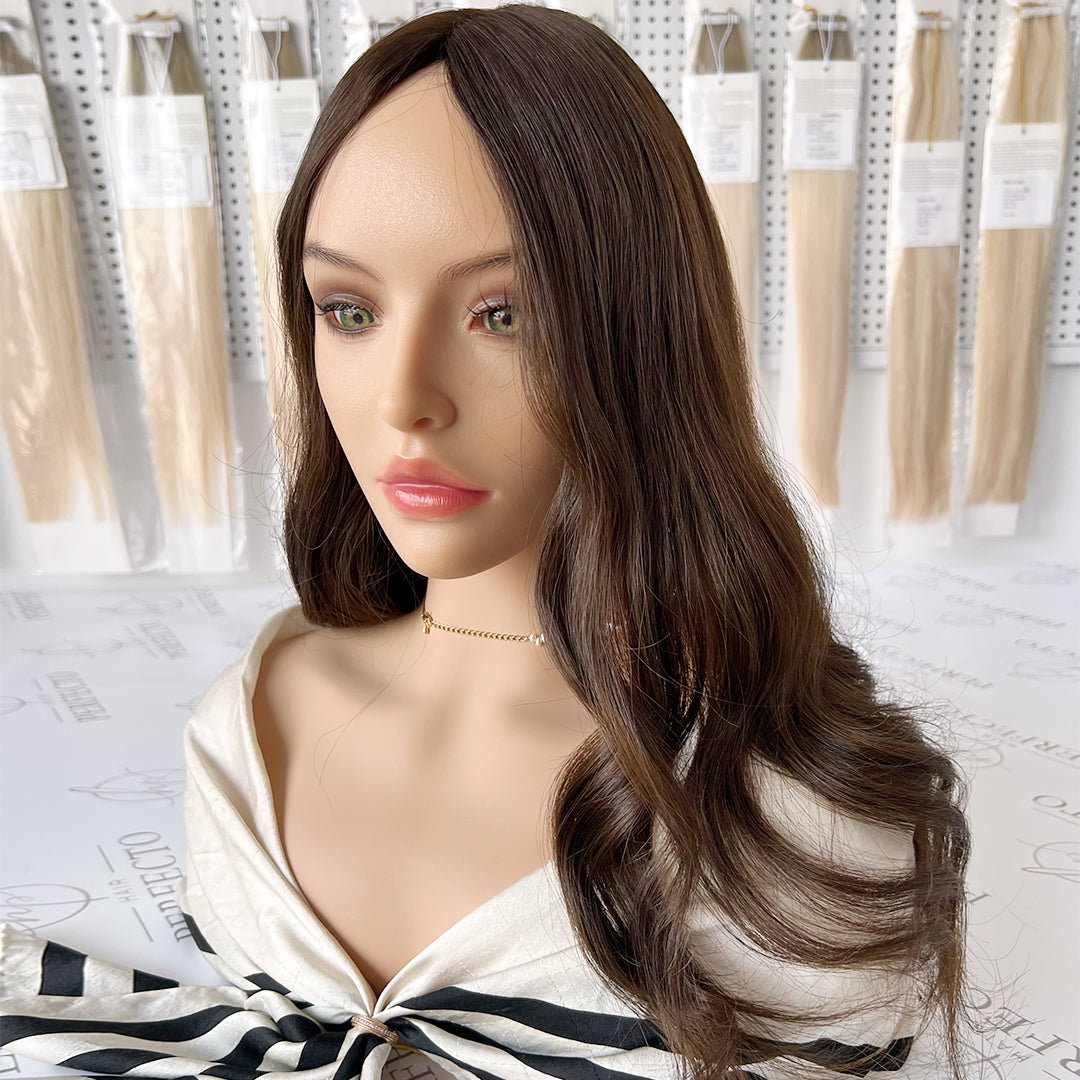 Silk Hair Toppers 8*8 Size Medium Brown Hair Topper | Hairperfecto