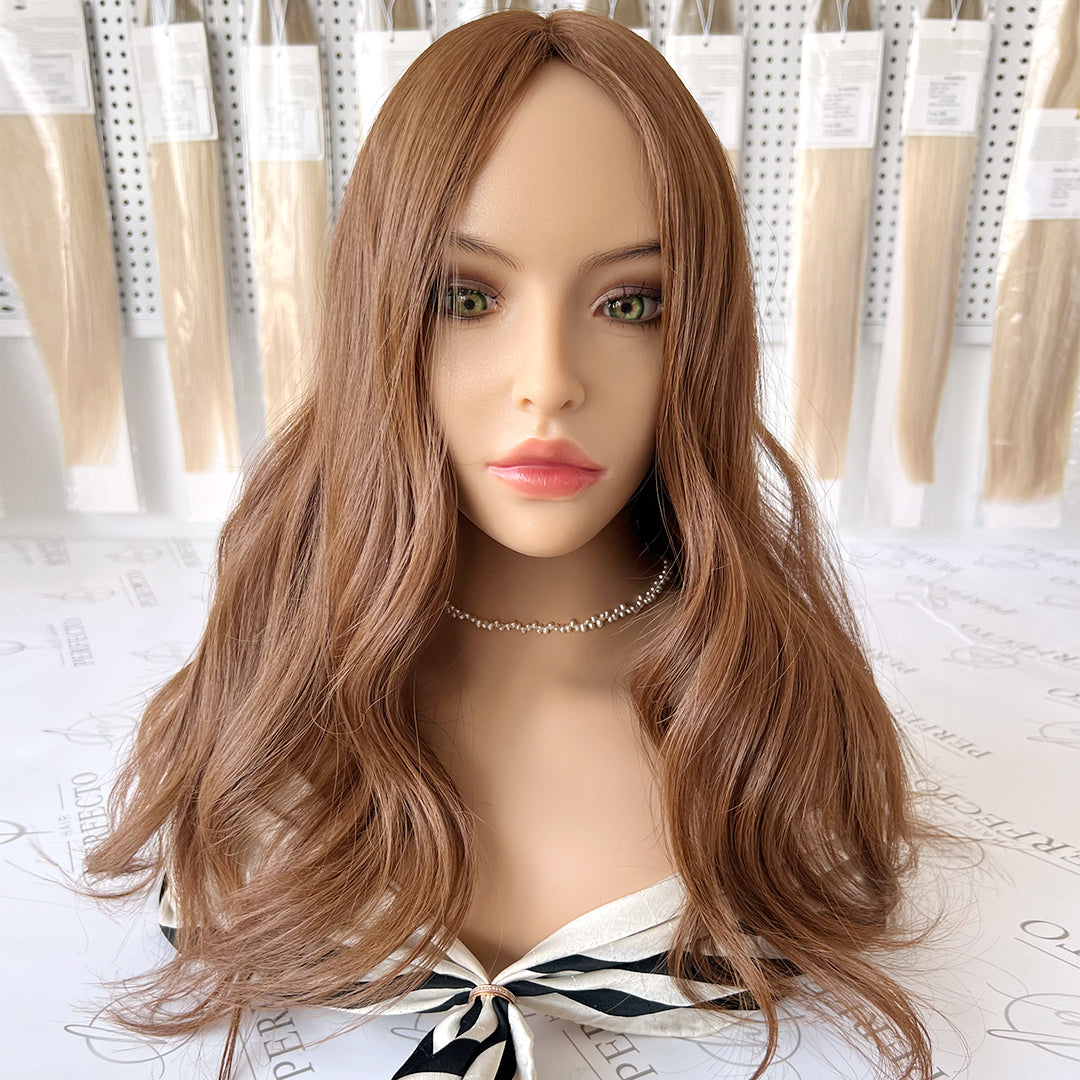 Silk Hair Toppers 8*8 Size Cinnamon Hair Topper For Women