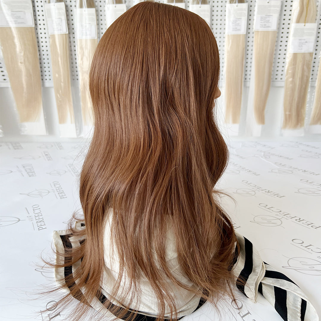 Silk Hair Toppers 8*8 Size Cinnamon Hair Topper For Women