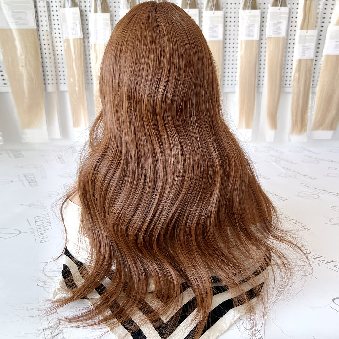 Silk Hair Toppers 8*8 Size Cinnamon Hair Topper For Women