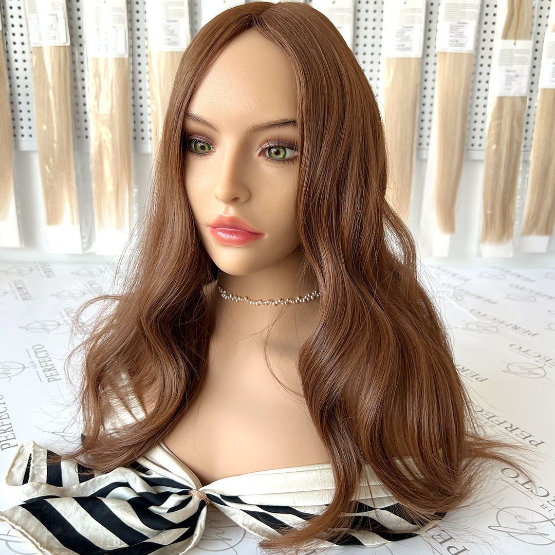 Silk Hair Toppers 8*8 Size Cinnamon Hair Topper For Women