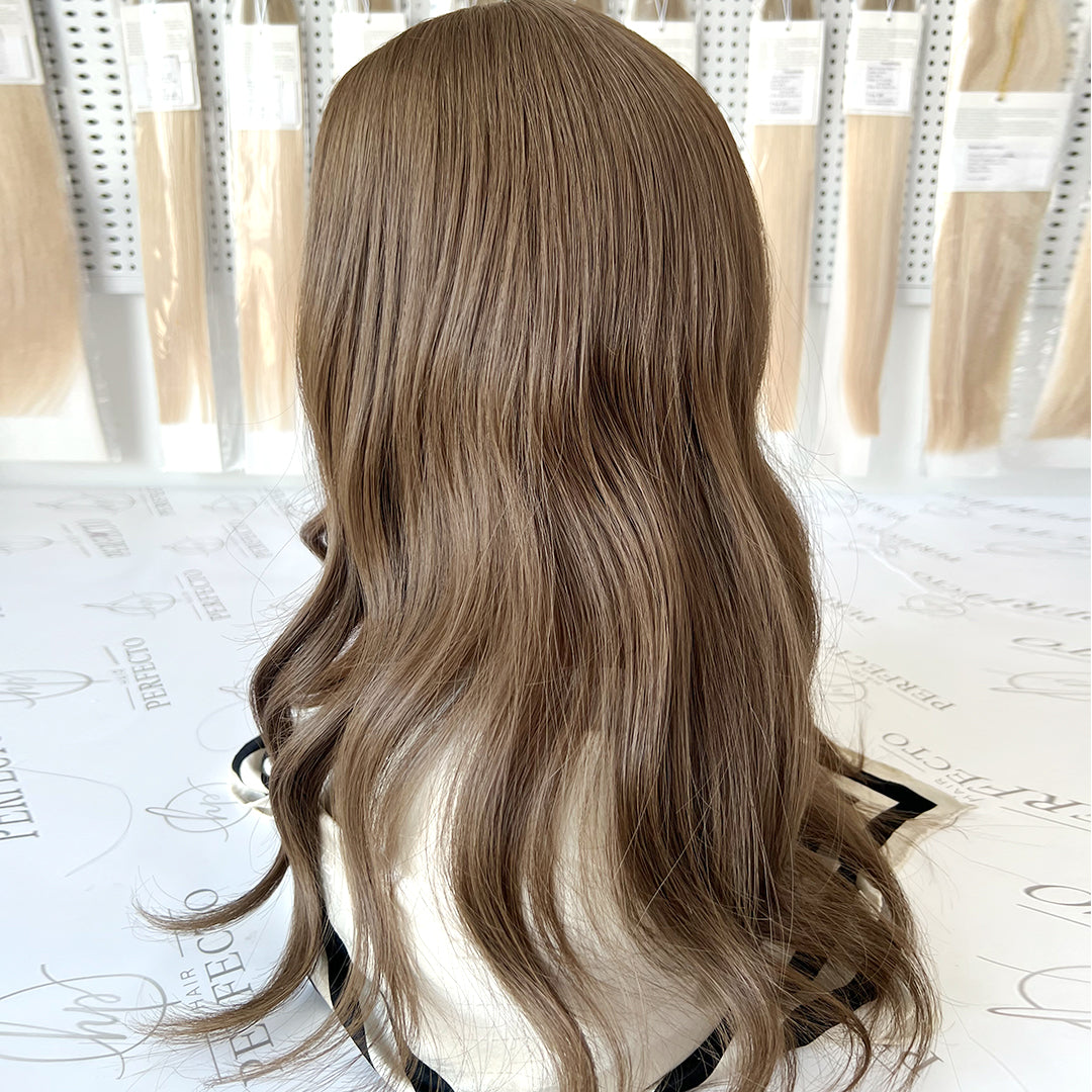 Hair Toppers Silk Base 8*8 Size Ash Brown Hair Topper | Hairperfecto