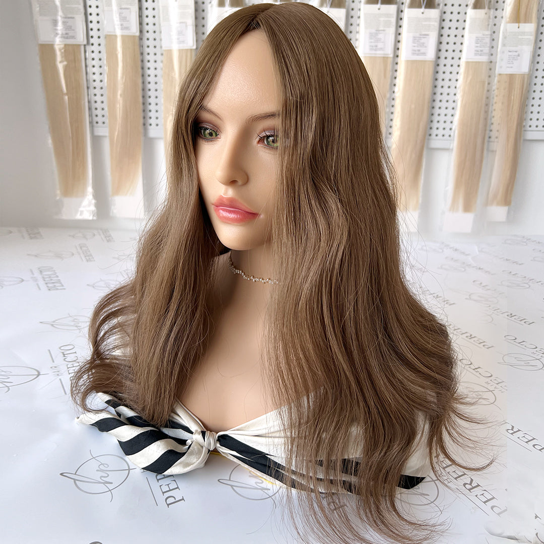 Best Hair Toppers 8*8 Size Silk Base Bronze Blonde Hair Topper |Hairperfecto