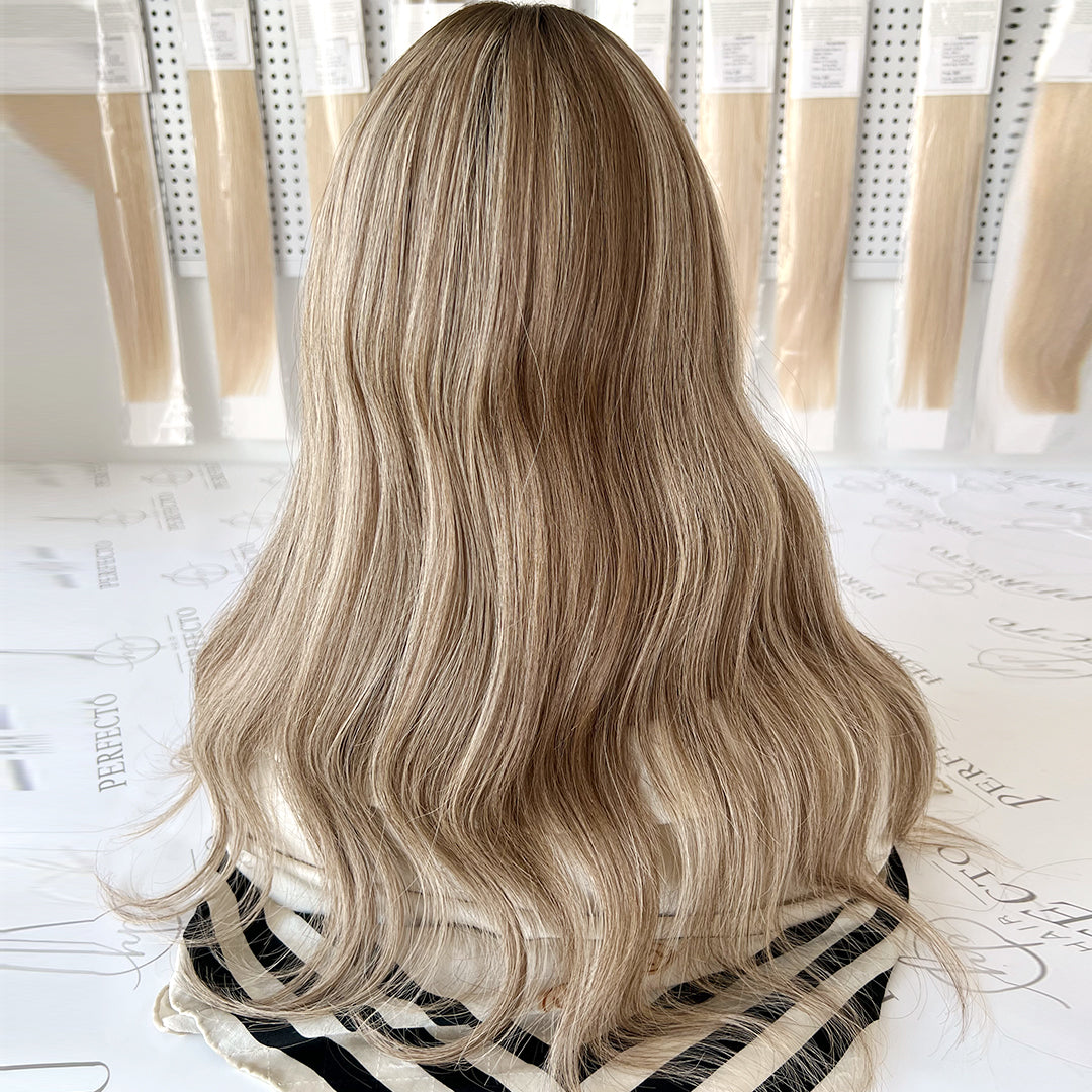 Silk Hair Pieces Blonde Money Piece Hair Toppers |Hairperfecto