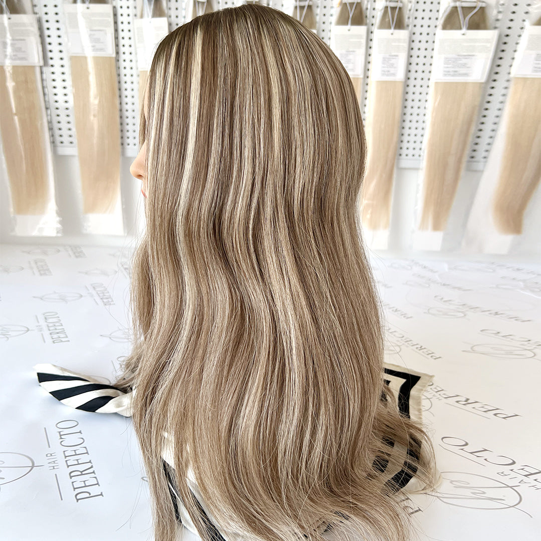 Silk Hair Pieces Blonde Money Piece Hair Toppers |Hairperfecto