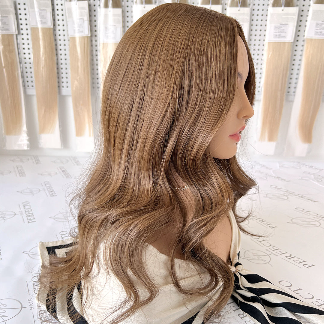 Hair Toppers For Women Silk Base Dark Blonde Hair Topper | Hairperfecto