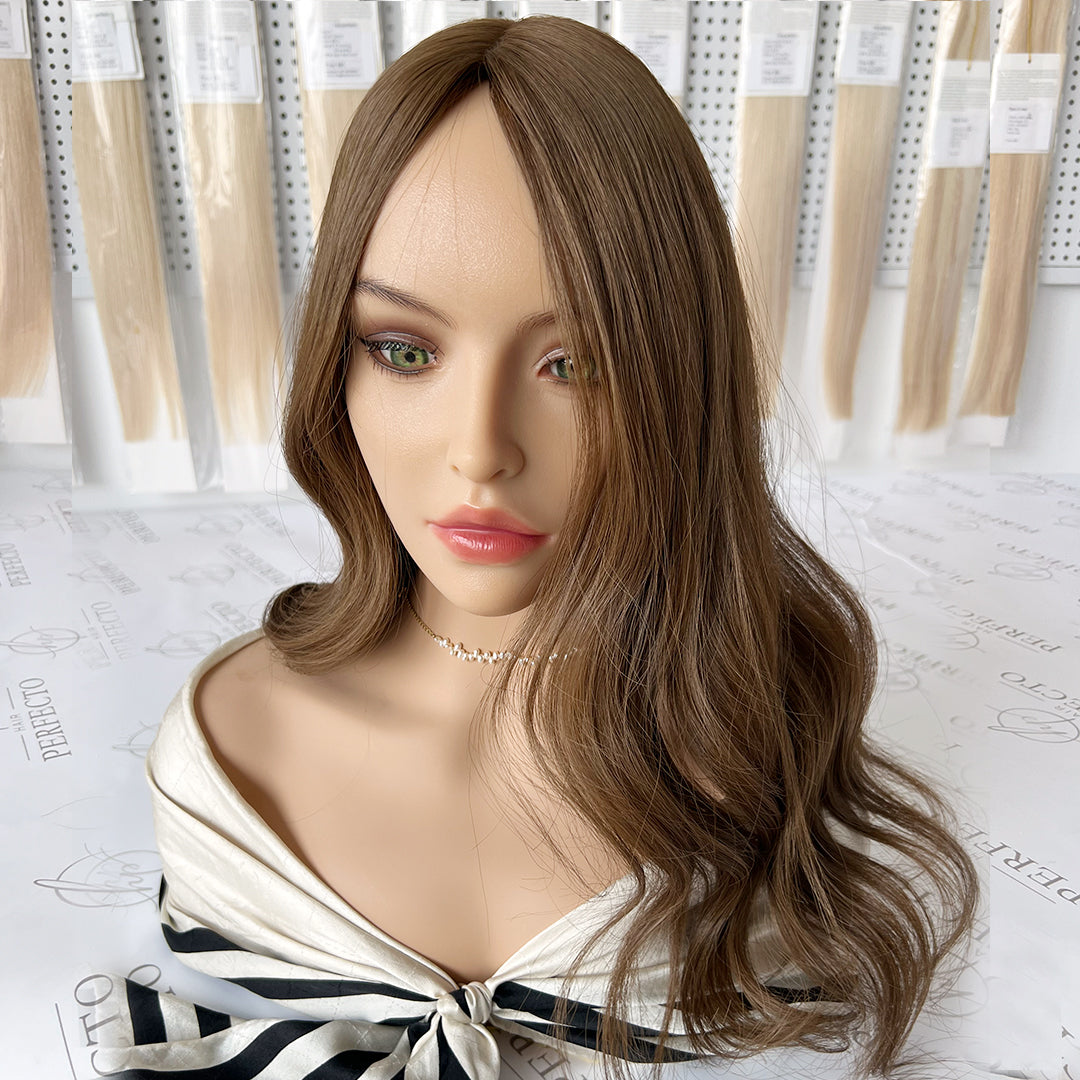 Hair Toppers For Women Silk Base Dark Blonde Hair Topper | Hairperfecto
