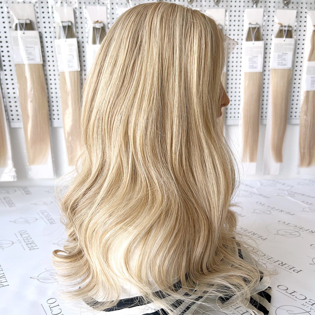 Luxury Lace Top Wig Blonde Mixed Virgin Human Hair Wigs - Luna