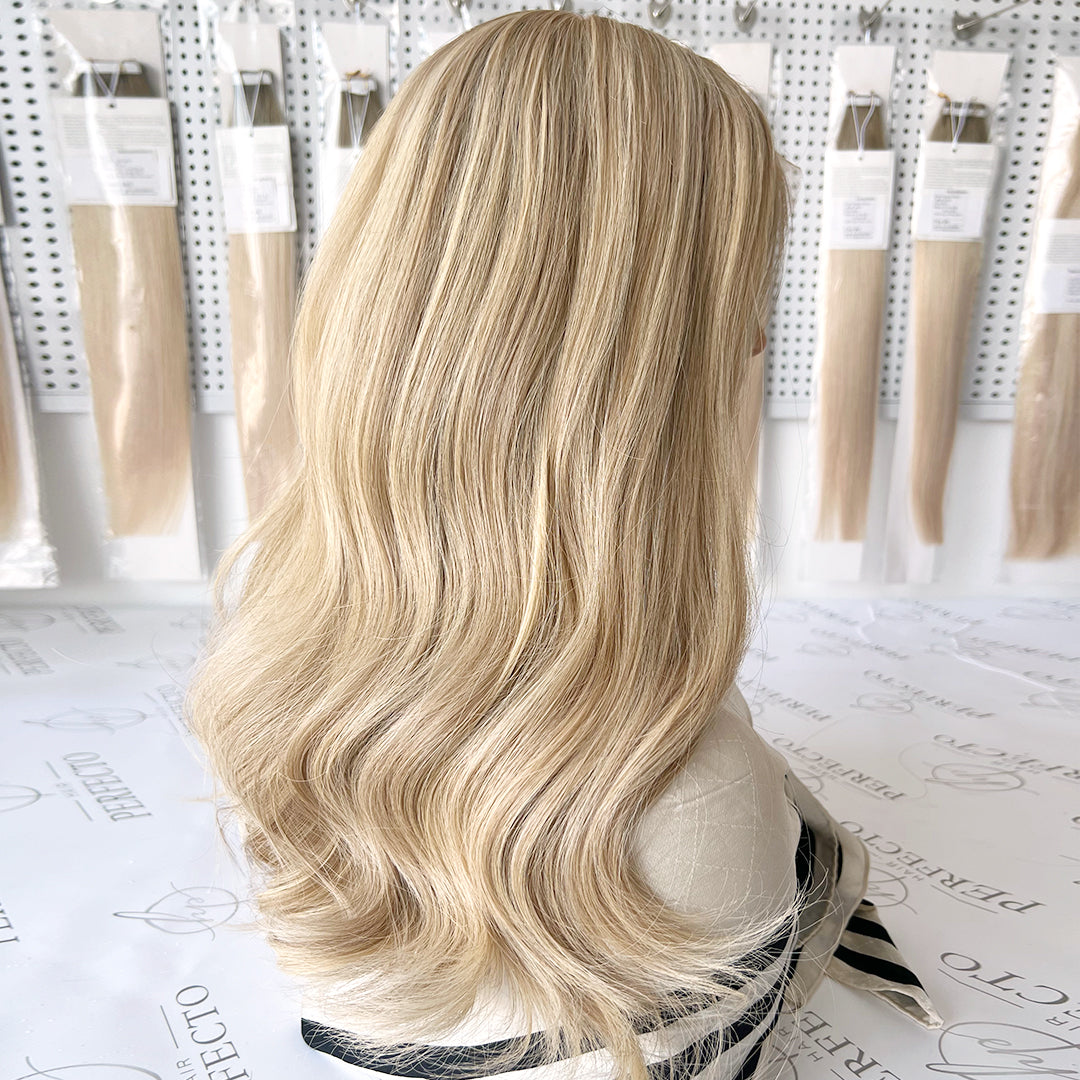 Luxury Lace Top Wig Blonde Mixed Virgin Human Hair Wigs - Luna