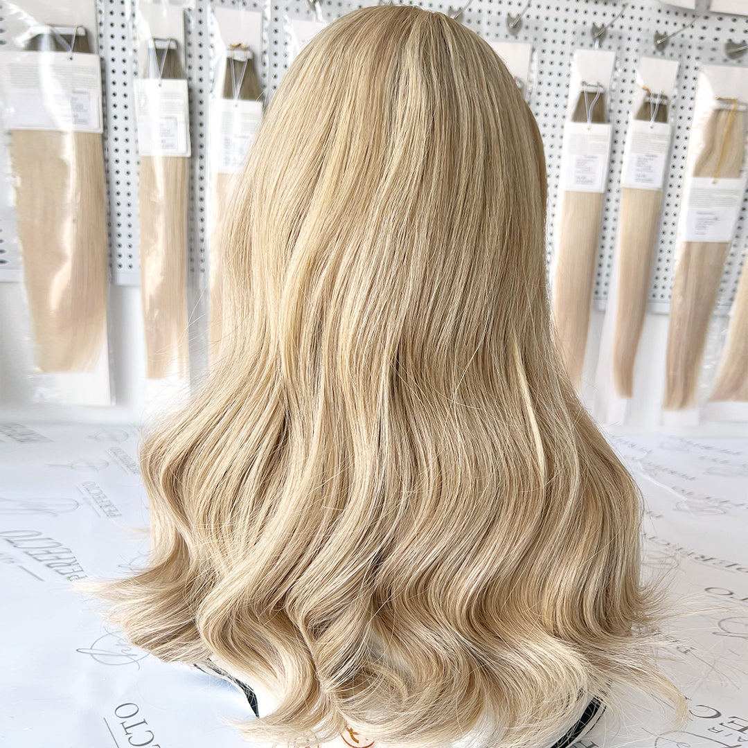 Luxury Lace Top Wig Blonde Mixed Virgin Human Hair Wigs - Luna