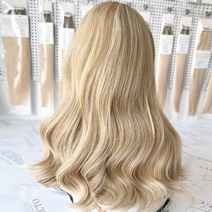 Luxury Lace Top Wig Blonde Mixed Virgin Human Hair Wigs - Luna