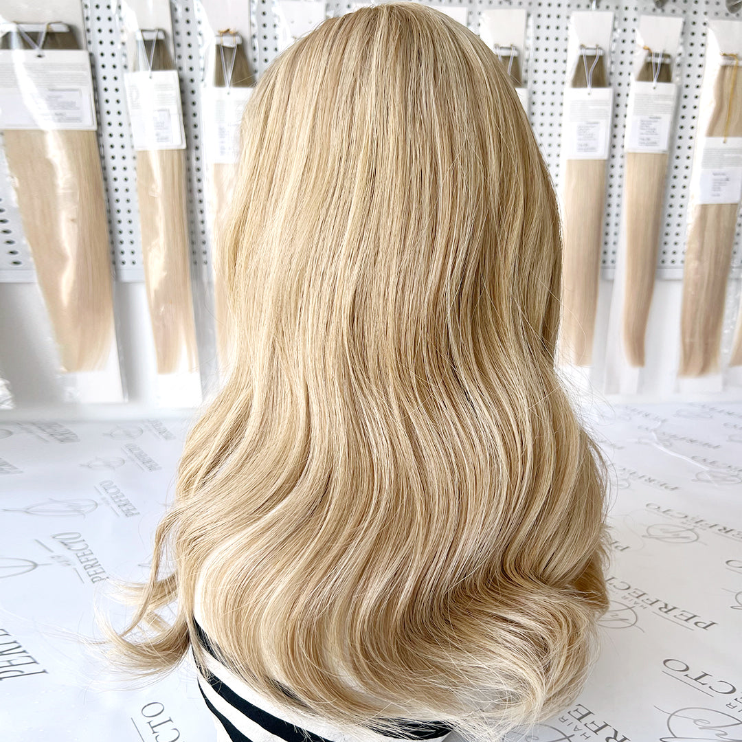Luxury Lace Top Wig Blonde Mixed Virgin Human Hair Wigs - Luna