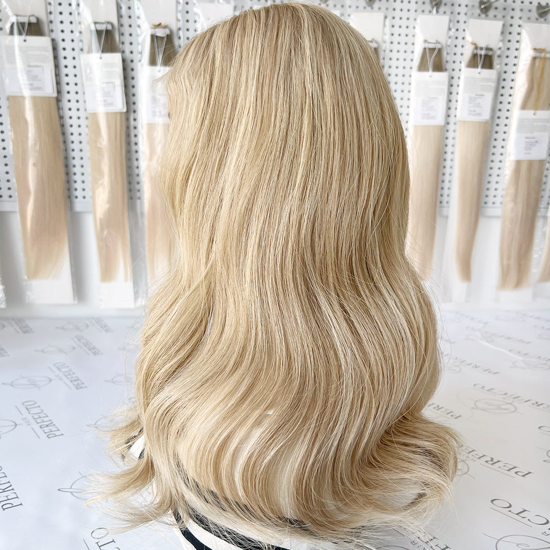 Luxury Lace Top Wig Blonde Mixed Virgin Human Hair Wigs - Luna