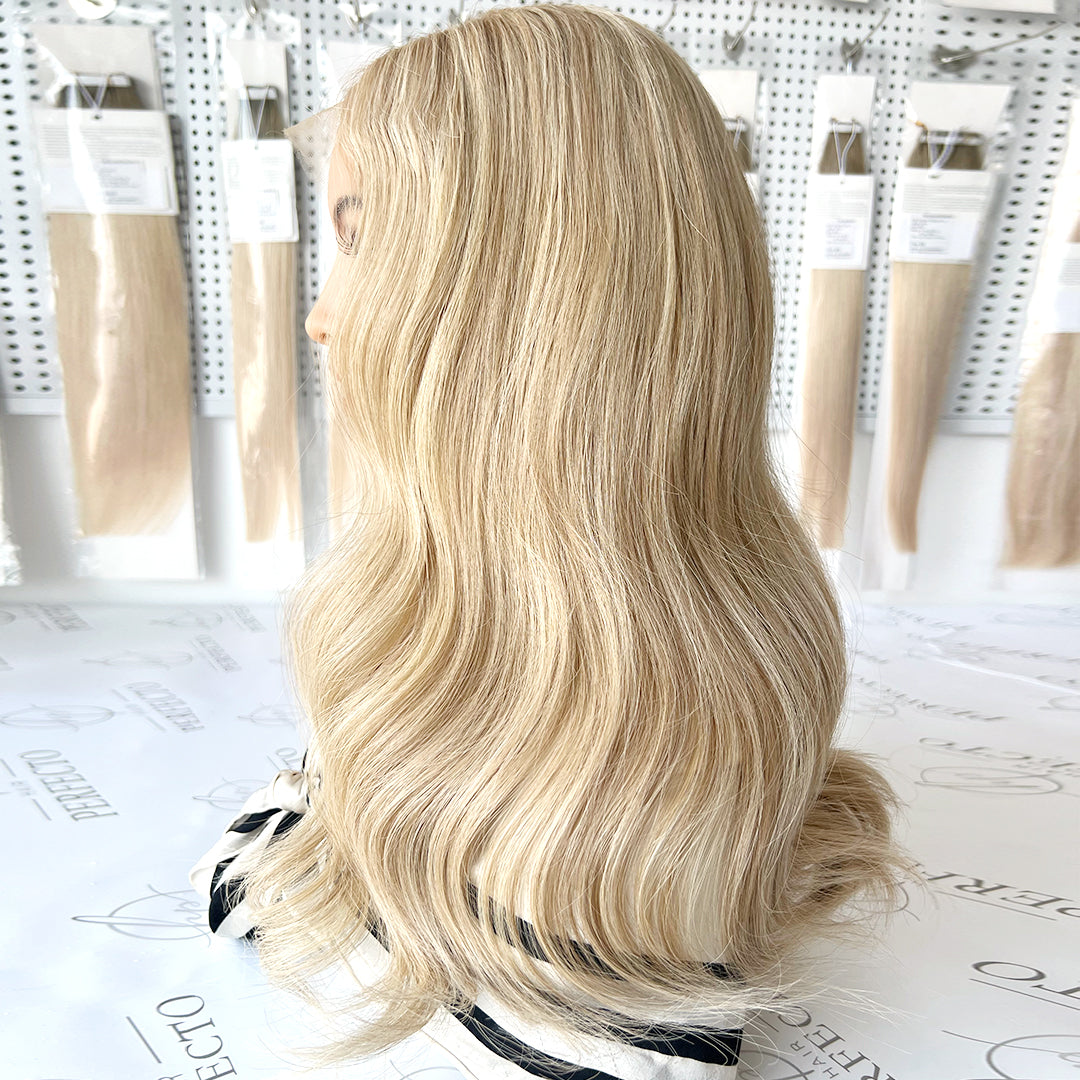 Luxury Lace Top Wig Blonde Mixed Virgin Human Hair Wigs - Luna