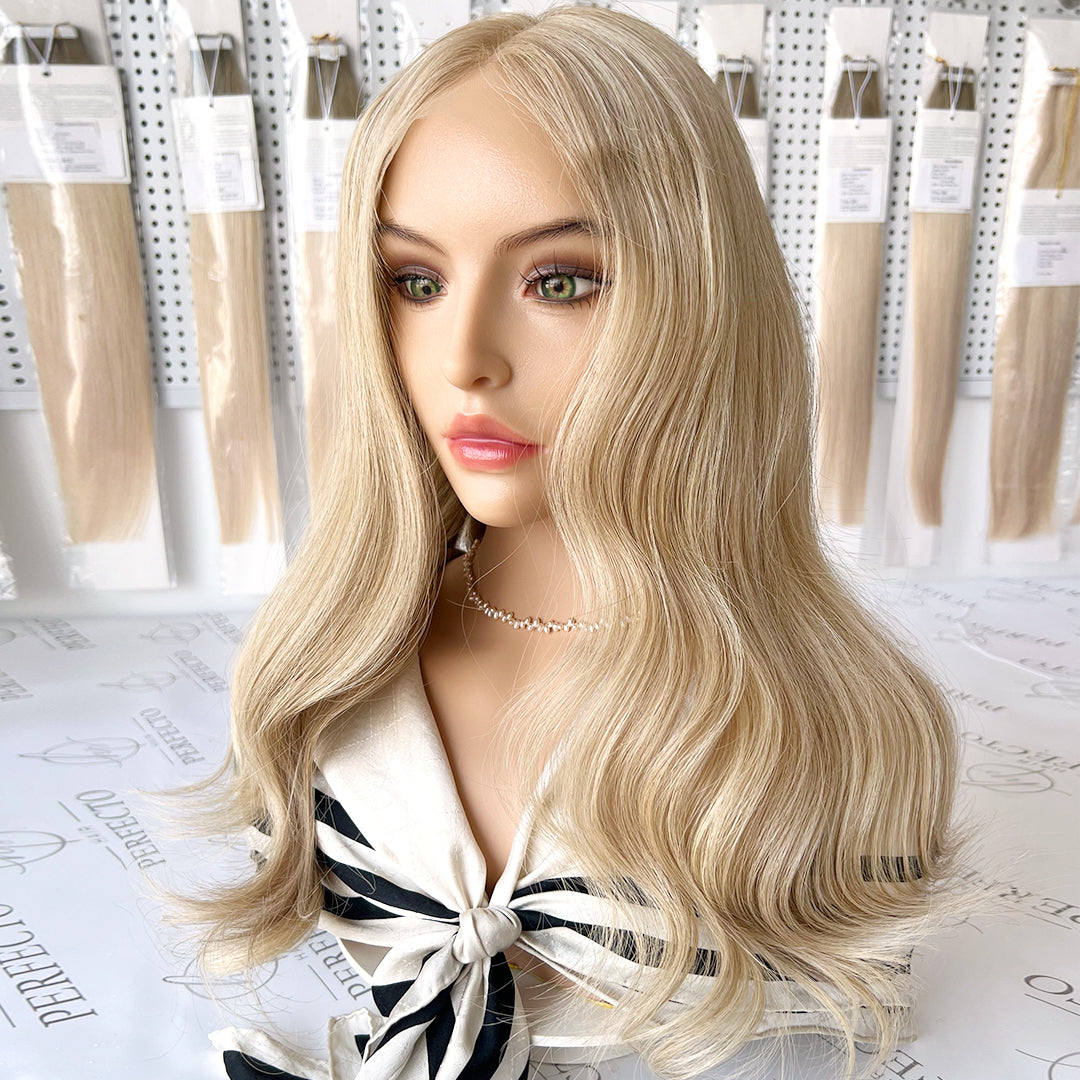 Luxury Lace Top Wig Blonde Mixed Virgin Human Hair Wigs - Luna