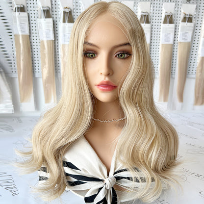 Luxury Lace Top Wig Blonde Mixed Virgin Human Hair Wigs - Luna