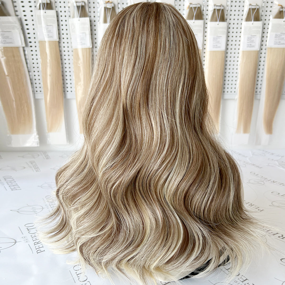 Top Lace Wig 20 Inch Balayage Virgin Human Hair Wigs - Ginny