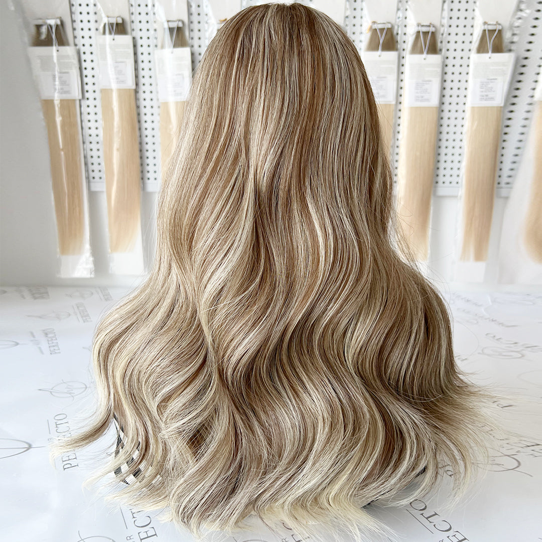 Top Lace Wig 20 Inch Balayage Virgin Human Hair Wigs - Ginny