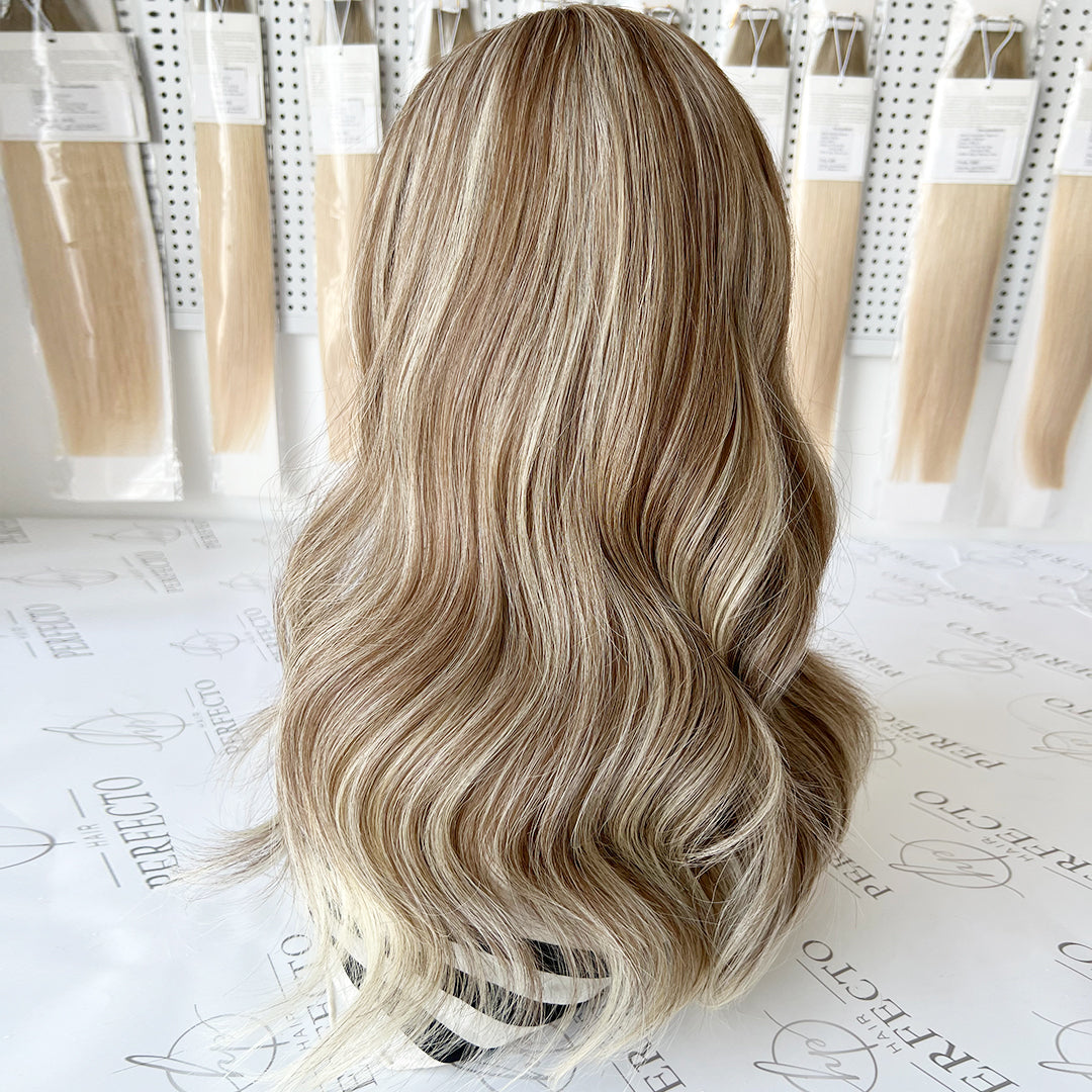 Top Lace Wig 20 Inch Balayage Virgin Human Hair Wigs - Ginny
