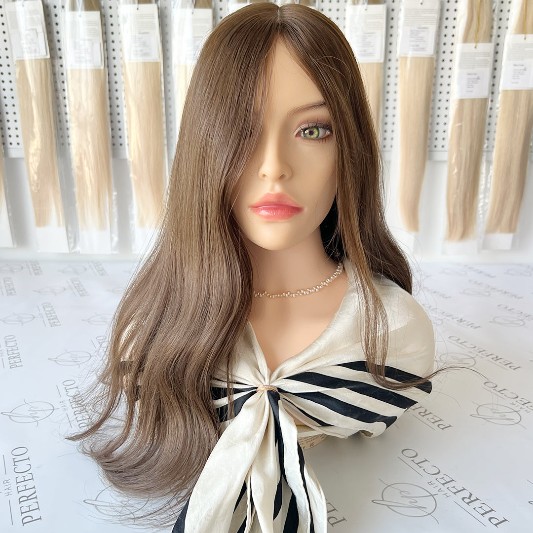 Best Hair Toppers 8*8 Full Volume Brown Silk Hair Topper