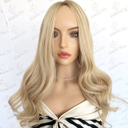 Hair Toppers 8*8 Virgin Hair Golden Blonde Silk Base Hair Pieces - Aura